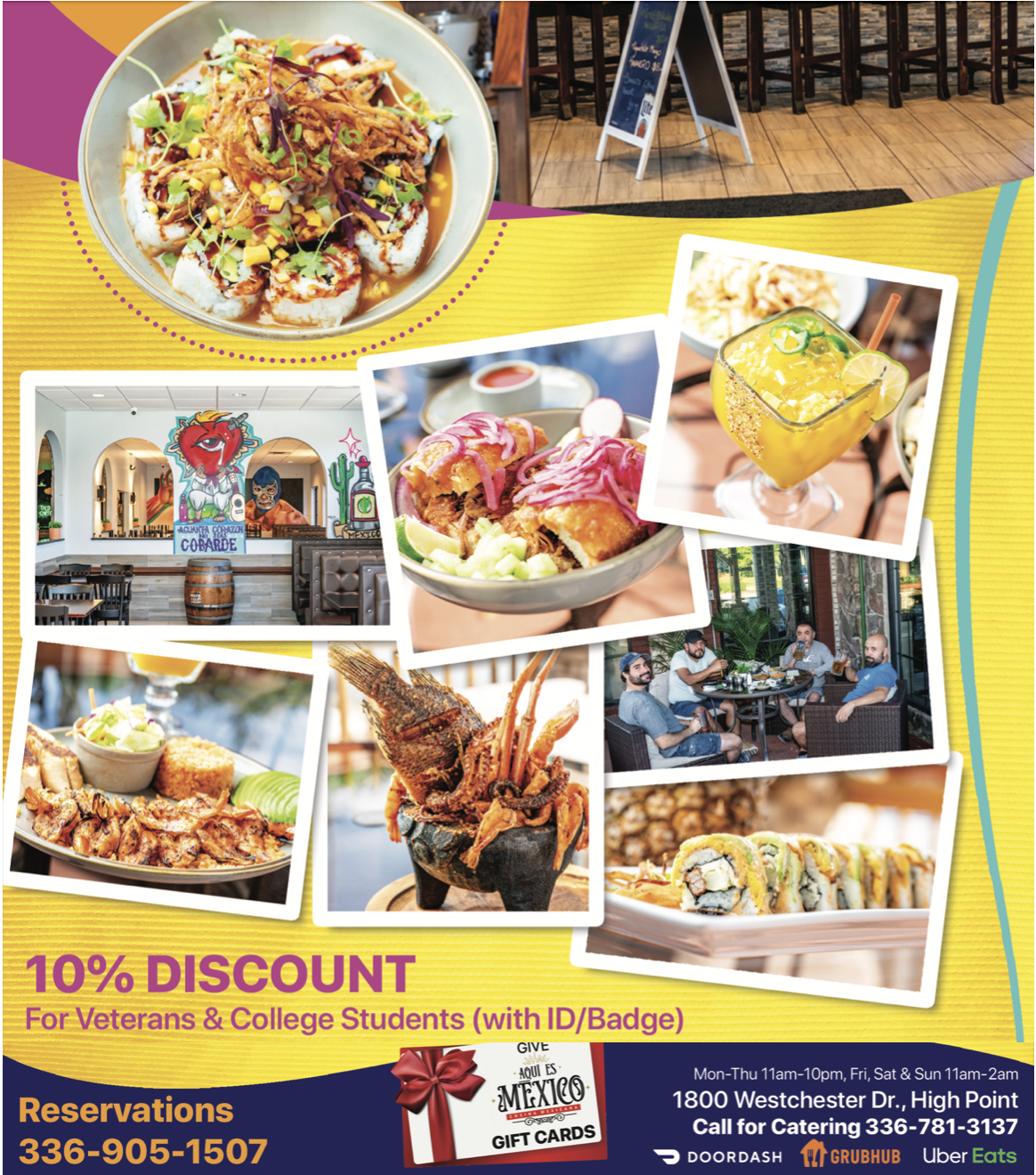 ¡Aqui es Mexico! – New Name! New Owner! New Menu! (formerly Guacamole Mexican Kitchen & Cantina) – High Point