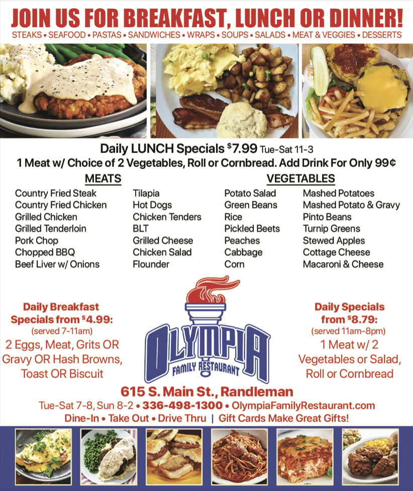 Olympia Family Restaurant – Randleman