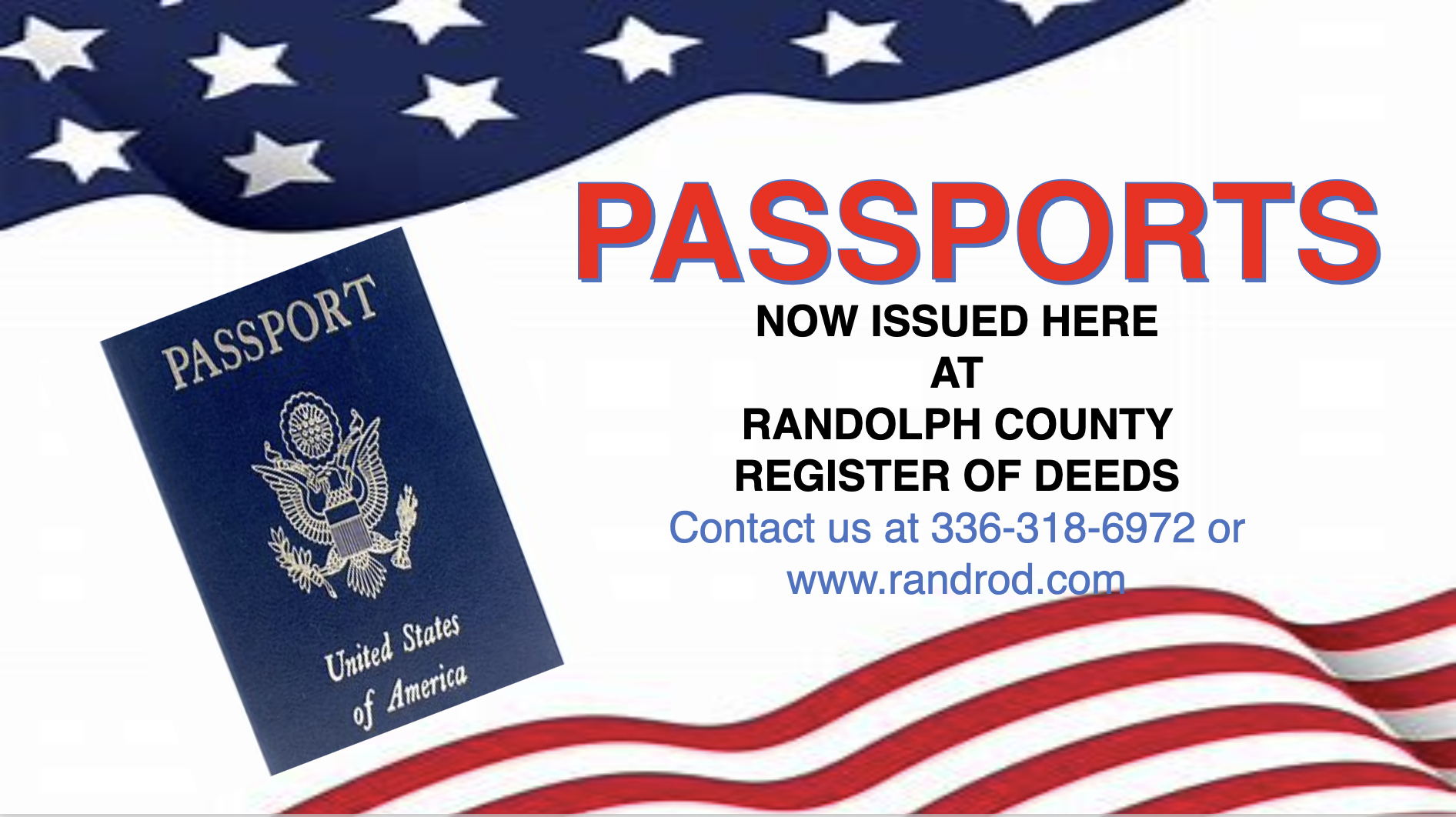 Passports Now Issued At Randolph County Register Of Deeds – Asheboro