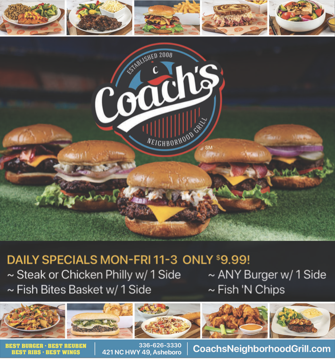 Coach’s Neighborhood Grill – Asheboro