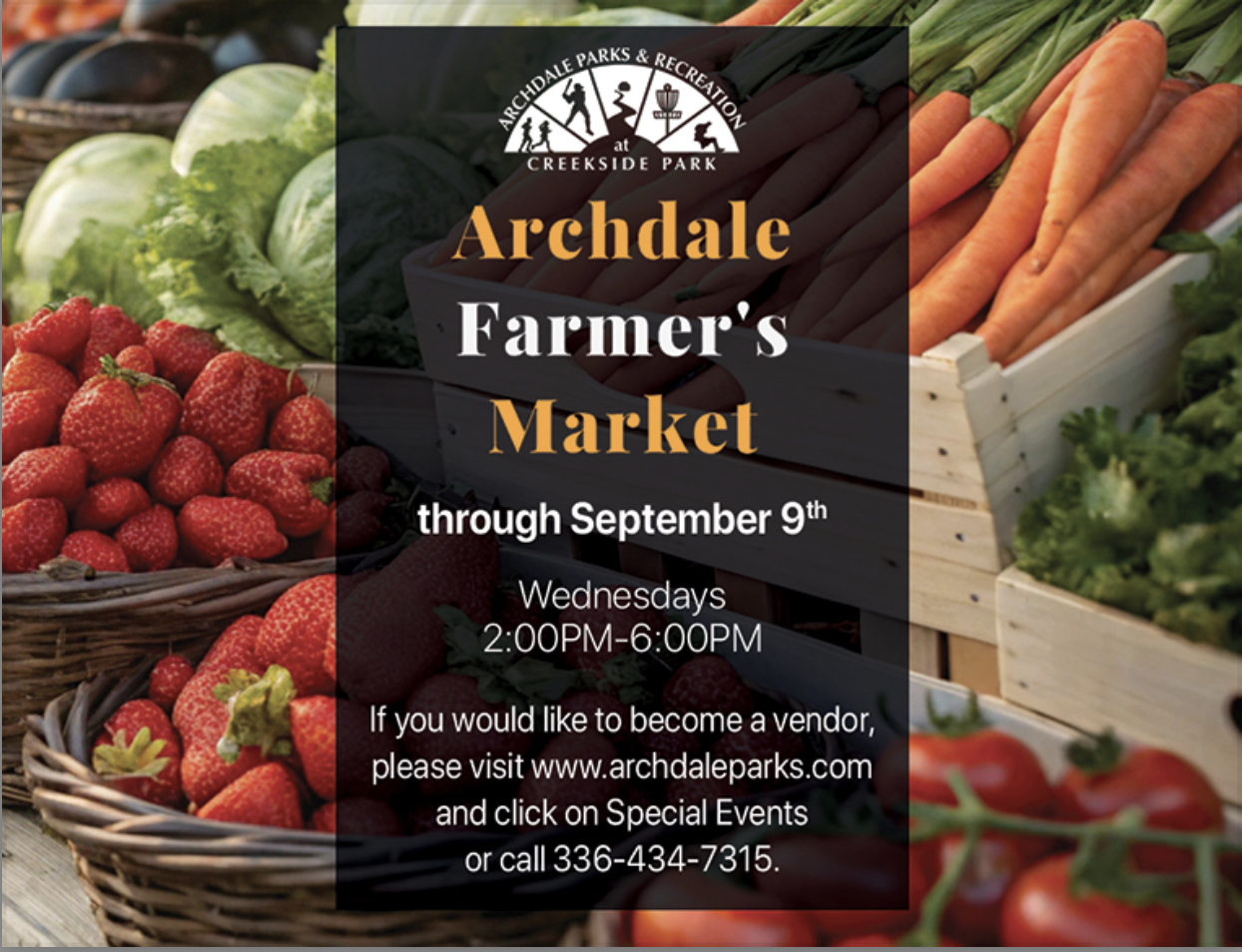 Archdale Farmers Market at Creekside Park – Archdale