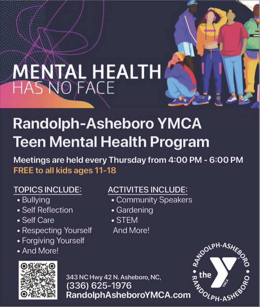 Randolph-Asheboro YMCA Teen Mental Health Program – Asheboro